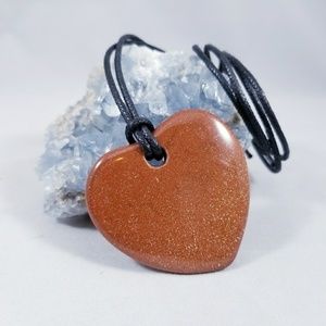 Sparkly Goldstone Heart Necklace